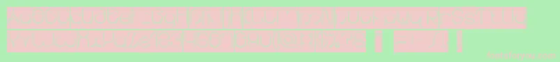 karitza Hollow Inverse Font – Pink Fonts on Green Background