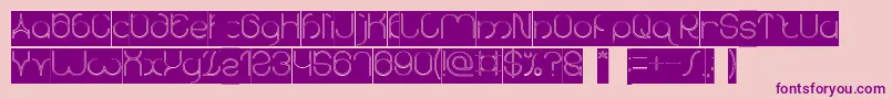 karitza Hollow Inverse Font – Purple Fonts on Pink Background