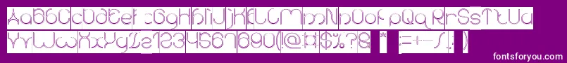 karitza Hollow Inverse Font – White Fonts on Purple Background