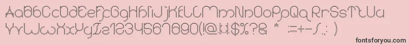 karitza Hollow Font – Black Fonts on Pink Background