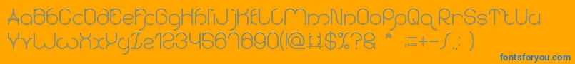 karitza Hollow Font – Blue Fonts on Orange Background