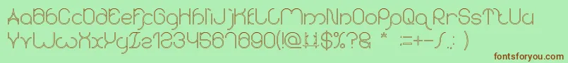 karitza Hollow Font – Brown Fonts on Green Background