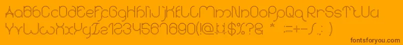 karitza Hollow Font – Brown Fonts on Orange Background