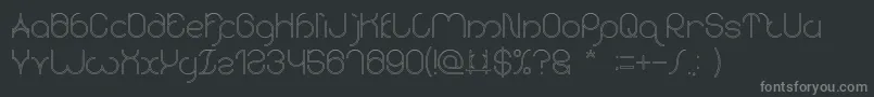 karitza Hollow Font – Gray Fonts on Black Background