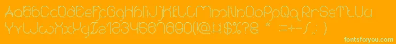 karitza Hollow Font – Green Fonts on Orange Background