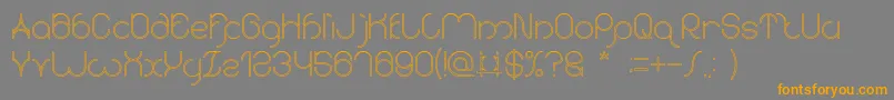 karitza Hollow Font – Orange Fonts on Gray Background