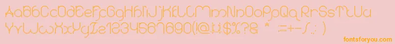 karitza Hollow Font – Orange Fonts on Pink Background