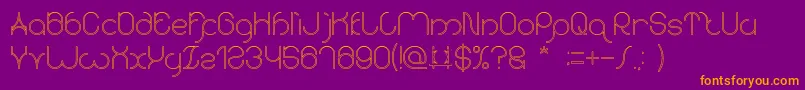 karitza Hollow Font – Orange Fonts on Purple Background