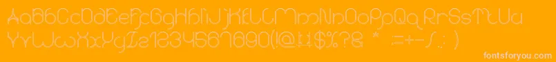 karitza Hollow Font – Pink Fonts on Orange Background
