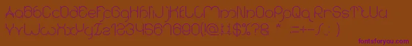 karitza Hollow Font – Purple Fonts on Brown Background