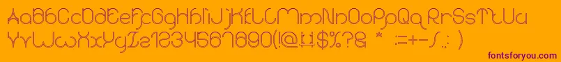 karitza Hollow Font – Purple Fonts on Orange Background