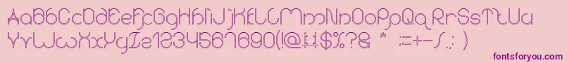 karitza Hollow Font – Purple Fonts on Pink Background