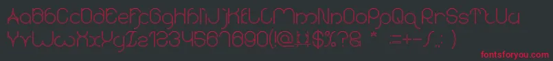 karitza Hollow Font – Red Fonts on Black Background