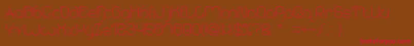 karitza Hollow Font – Red Fonts on Brown Background