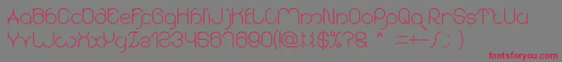 karitza Hollow Font – Red Fonts on Gray Background