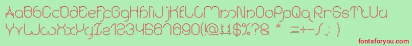 karitza Hollow Font – Red Fonts on Green Background