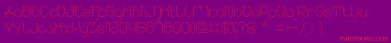 karitza Hollow Font – Red Fonts on Purple Background