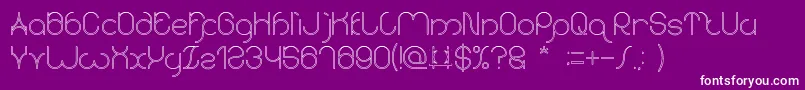 karitza Hollow-fontti – valkoiset fontit violetilla taustalla