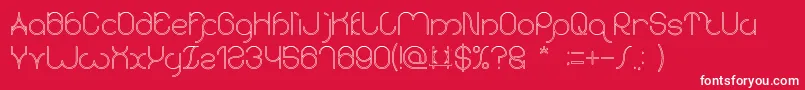 karitza Hollow Font – White Fonts on Red Background
