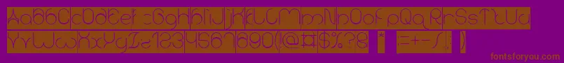 karitza Inverse Font – Brown Fonts on Purple Background