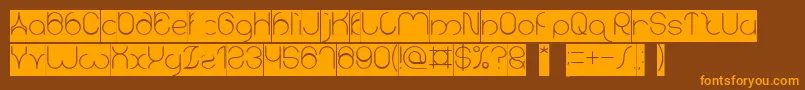 karitza Inverse Font – Orange Fonts on Brown Background