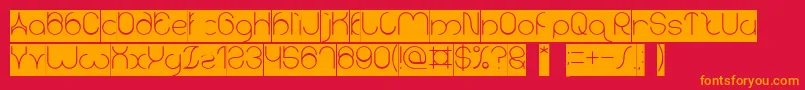 karitza Inverse Font – Orange Fonts on Red Background