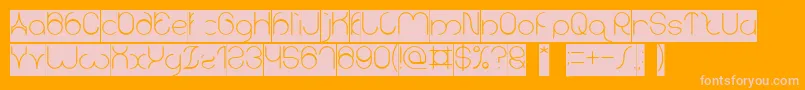 karitza Inverse Font – Pink Fonts on Orange Background