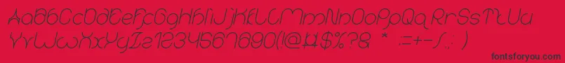 Шрифт karitza Italic – чёрные шрифты на красном фоне