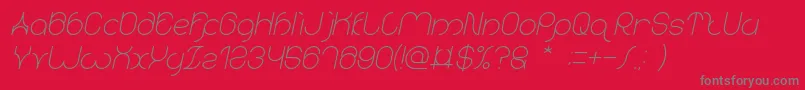 Шрифт karitza Italic – серые шрифты на красном фоне