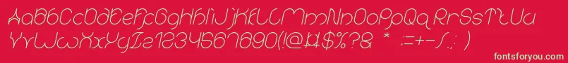 fuente karitza Italic – Fuentes Verdes Sobre Fondo Rojo