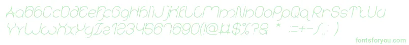 karitza Italic Font – Green Fonts on White Background