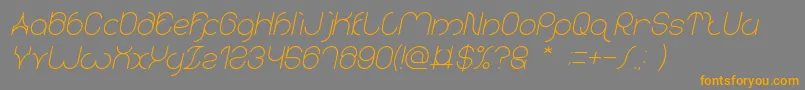 karitza Italic Font – Orange Fonts on Gray Background