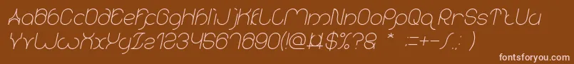 karitza Italic Font – Pink Fonts on Brown Background