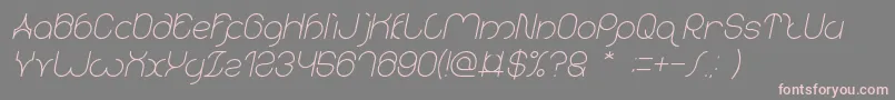 karitza Italic Font – Pink Fonts on Gray Background