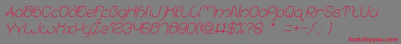 karitza Italic Font – Red Fonts on Gray Background
