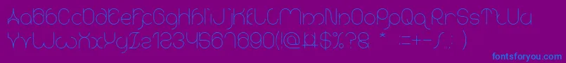 karitza Light Font – Blue Fonts on Purple Background