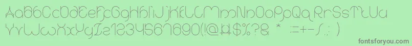 karitza Light Font – Gray Fonts on Green Background