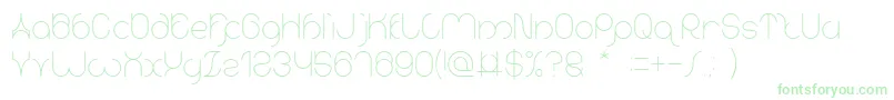 Шрифт karitza Light – зелёные шрифты на белом фоне