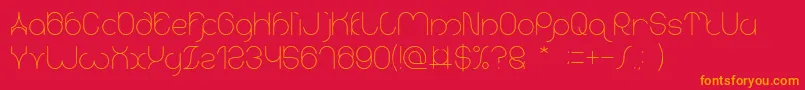 karitza Light-Schriftart – Orangefarbene Schriften auf rotem Hintergrund