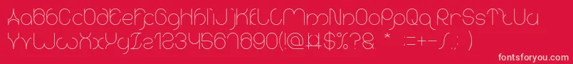 karitza Light Font – Pink Fonts on Red Background
