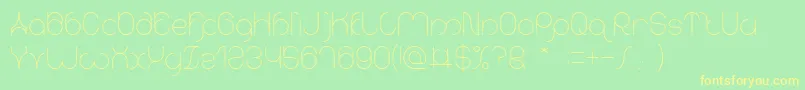 Czcionka karitza Light – żółte czcionki na zielonym tle