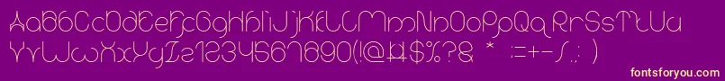 karitza Light Font – Yellow Fonts on Purple Background