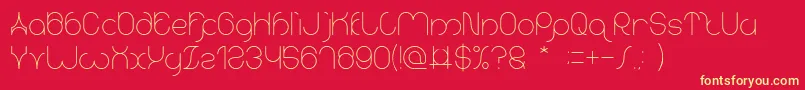 karitza Light Font – Yellow Fonts on Red Background