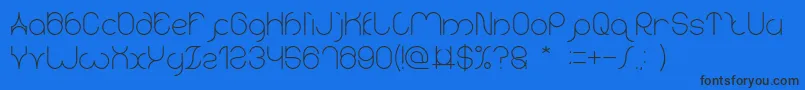 karitza Font – Black Fonts on Blue Background