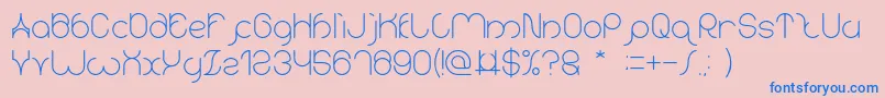 karitza Font – Blue Fonts on Pink Background