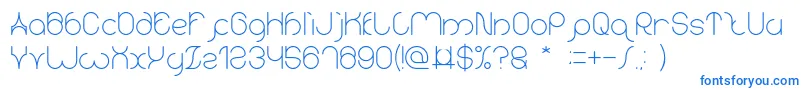 karitza Font – Blue Fonts on White Background