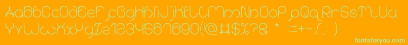 karitza Font – Green Fonts on Orange Background