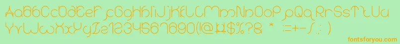 karitza Font – Orange Fonts on Green Background