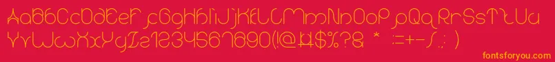 karitza Font – Orange Fonts on Red Background