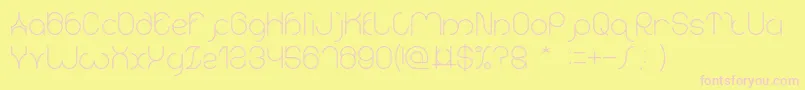 karitza Font – Pink Fonts on Yellow Background